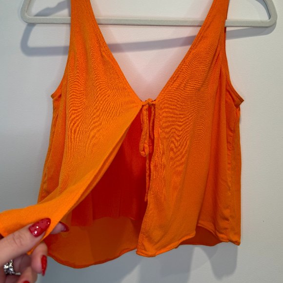Wilfred Free Orange Tie Up Top - Picture 3 of 6